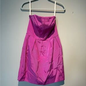 Shoshanna Hot Pink Strapless Dress with Pockets 6